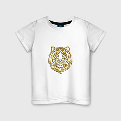 Детская футболка Символ года тигренок золотой на удачу