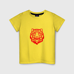 Детская футболка Символ года тигренок красный