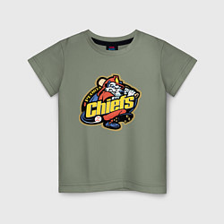 Футболка хлопковая детская Peoria Chiefs - baseball team, цвет: авокадо