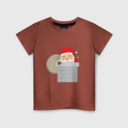Детская футболка Дед Мороз в трубе