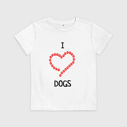 Детская футболка I Люблю Dogs