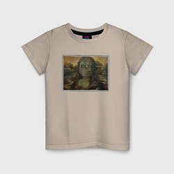 Детская футболка Монна Лиза Жаба Мем