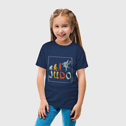 Футболка хлопковая детская Judo Warriors, цвет: тёмно-синий — фото 2