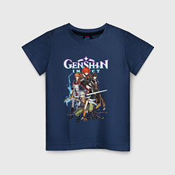 Детская футболка GENSHIN IMPACT HEROES NEON LOGO