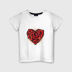 Детская футболка Роза в сердце