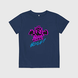 Футболка хлопковая детская Аркейн 06, цвет: тёмно-синий