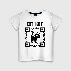 Детская футболка QR кот КОТИК