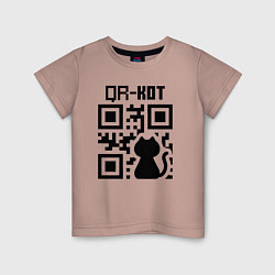 Детская футболка QR КОТ КОТЕНОК