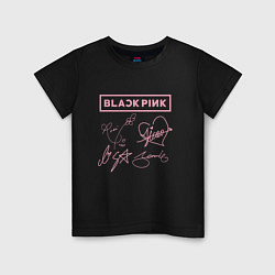 Детская футболка BLACKPINK АВТОГРАФЫ БЛЭКПИНК