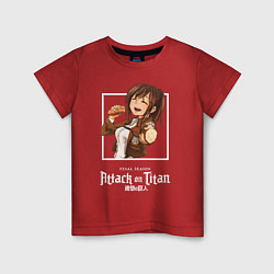 Детская футболка Саша в рамке Атака Титанов