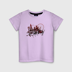 Детская футболка London Dark red design