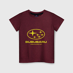 Детская футболка Subaru Bububaru желтая