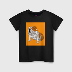 Детская футболка Английский бульдог собака