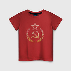 Детская футболка Символы СССР стиль полутон