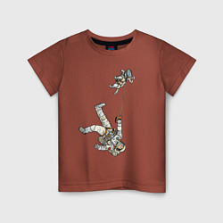 Детская футболка Космическое выгуливание пса