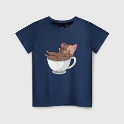 Детская футболка Милый Котик в чашке