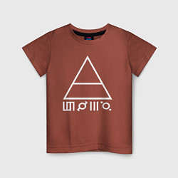 Футболка хлопковая детская 30 Seconds to Mars - Logo, цвет: кирпичный