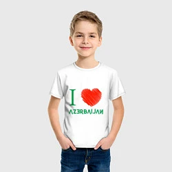 Футболка хлопковая детская Love Azerbaijan, цвет: белый — фото 2