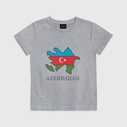 Футболка хлопковая детская Map Azerbaijan, цвет: меланж