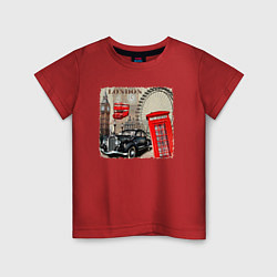 Детская футболка Лондон в стиле ретро