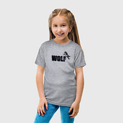 Футболка хлопковая детская Wolf brand, цвет: меланж — фото 2