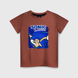 Футболка хлопковая детская Sonic Adventure Sonic, цвет: кирпичный