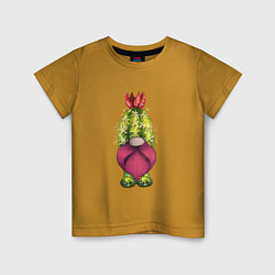 Детская футболка Забавный гном - кактус