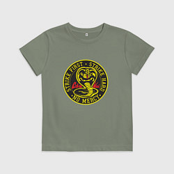 Футболка хлопковая детская Кобра Кай Большое Лого, цвет: авокадо