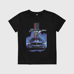 Футболка хлопковая детская Mustang - лучший среди равных!, цвет: черный