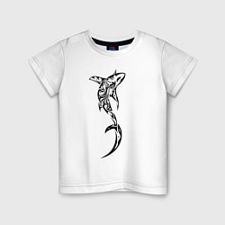Детская футболка Акула-лисица, татуировка