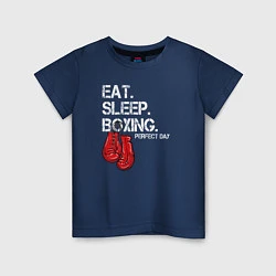 Детская футболка Есть Спать Боксировать Прекрасный день