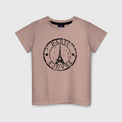 Детская футболка Париж, Франция, Эйфелева башня