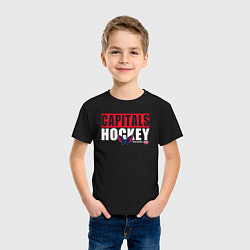 Футболка хлопковая детская Вашингтон Кэпиталз НХЛ, цвет: черный — фото 2