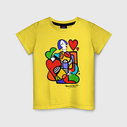 Детская футболка Girl with hearts