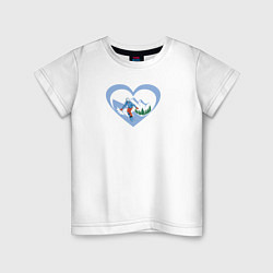 Детская футболка Сноубординг В Сердце!