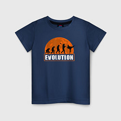 Футболка хлопковая детская Карате эволюция, цвет: тёмно-синий