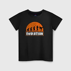 Футболка хлопковая детская Карате эволюция, цвет: черный