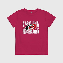 Футболка хлопковая детская Каролина Харрикейнз, Carolina Hurricanes, цвет: маджента