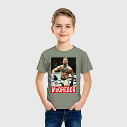 Футболка хлопковая детская Конор МакГрегор McGregor, цвет: авокадо — фото 2