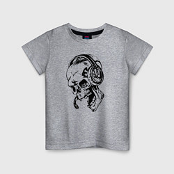 Детская футболка Cool skull & microphone