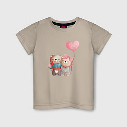 Детская футболка Влюбленные медвежата