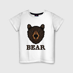Детская футболка Пиксельный медведь