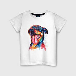 Детская футболка Color rottweiler