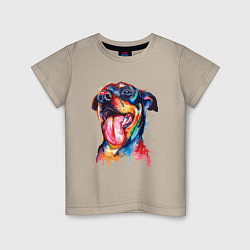 Детская футболка Color rottweiler