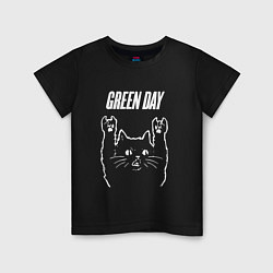Детская футболка Green Day Рок кот