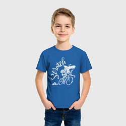 Футболка хлопковая детская Scratch - трековые велогонки, цвет: синий — фото 2