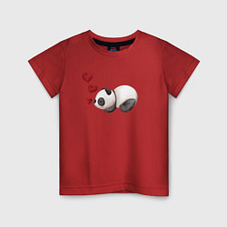 Детская футболка Панда с сердечками