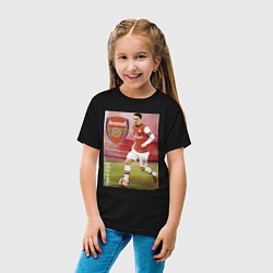 Футболка хлопковая детская Arsenal, Mesut Ozil, цвет: черный — фото 2
