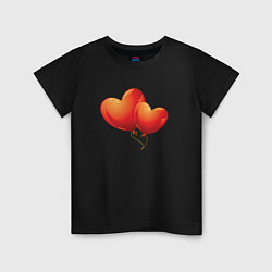 Детская футболка Воздушные Сердца Любовные Шары
