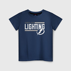 Футболка хлопковая детская TAMPA BAY LIGHTIN NHL ТАМПА БЭЙ НХЛ, цвет: тёмно-синий